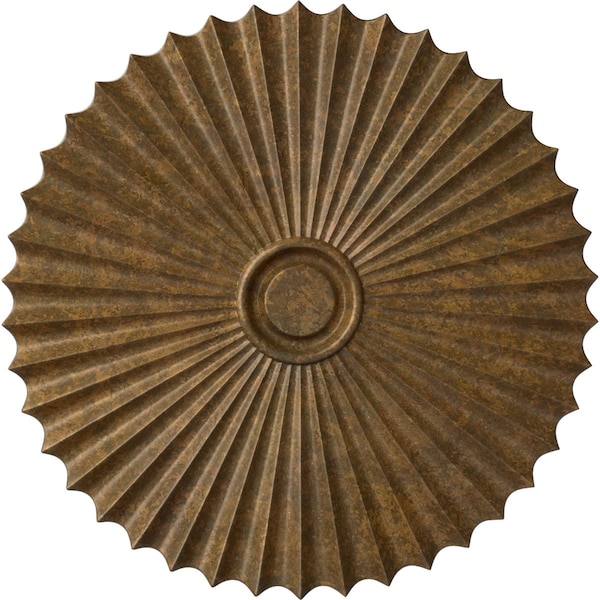Ekena Millwork Shakuras Ceiling Medallion (For Canopies up to 5 3/4"), Hand-Painted Rubbed Bronze, 33 7/8"OD x 2"P CM34SHRZS - main